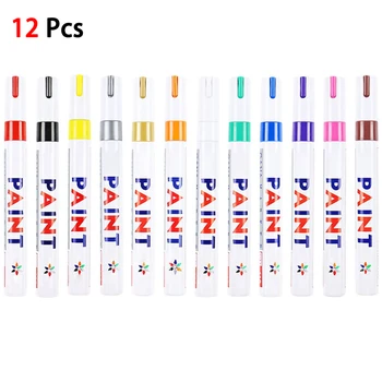 Colorful Waterproof pen Car Tyre Tire Tread CD Metal Permanent Paint markers Graffiti Oily Quick-drying Marker Pen (12 Color)
Colorful Waterproof pen Car Tyre Tire Tread CD Metal Permanent Paint markers Graffiti Oily Quick-drying Marker Pen (12 Color)