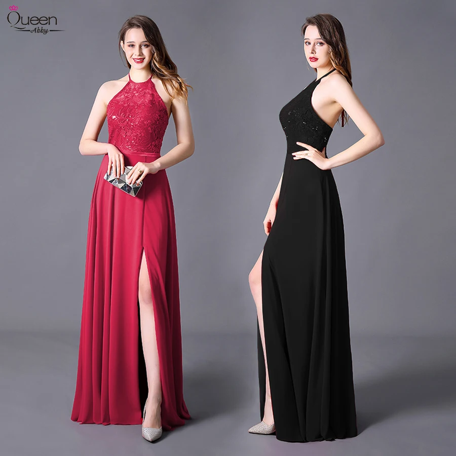 Plus Size Sequined Evening Dresses Long Queen Abby New A-Line Halter Split Front Women Formal Party Gowns Robe Soiree Sexy 2020
Plus Size Sequined Evening Dresses Long Queen Abby New A-Line Halter Split Front Women Formal Party Gowns Robe Soiree Sexy 2020