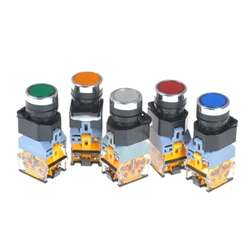 5 Colors LED LA38-11DS Latching Switch 22mm 220V Sliver Contact Push Button Switch with Light
5 Colors LED LA38-11DS Latching Switch 22mm 220V Sliver Contact Push Button Switch with Light