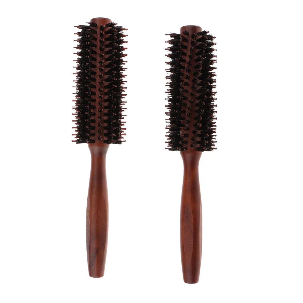 Salon Curling Hair Round Brush Barrel Hair Styling Comb Hairbrush with Wooden Handle Salon Curling Hair Round Brush Barrel Hair Styling Comb Hairbrush with Wooden Handle