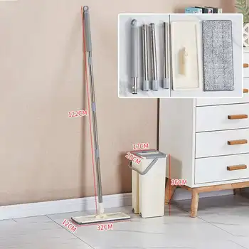 Rotatable Household Floors Flat Mops Bucket Free Hand Washing Wet Dry Cleaning Mops Fiber Cloth Stainless Steel Rod 2 Mop Heads
Rotatable Household Floors Flat Mops Bucket Free Hand Washing Wet Dry Cleaning Mops Fiber Cloth Stainless Steel Rod 2 Mop Heads