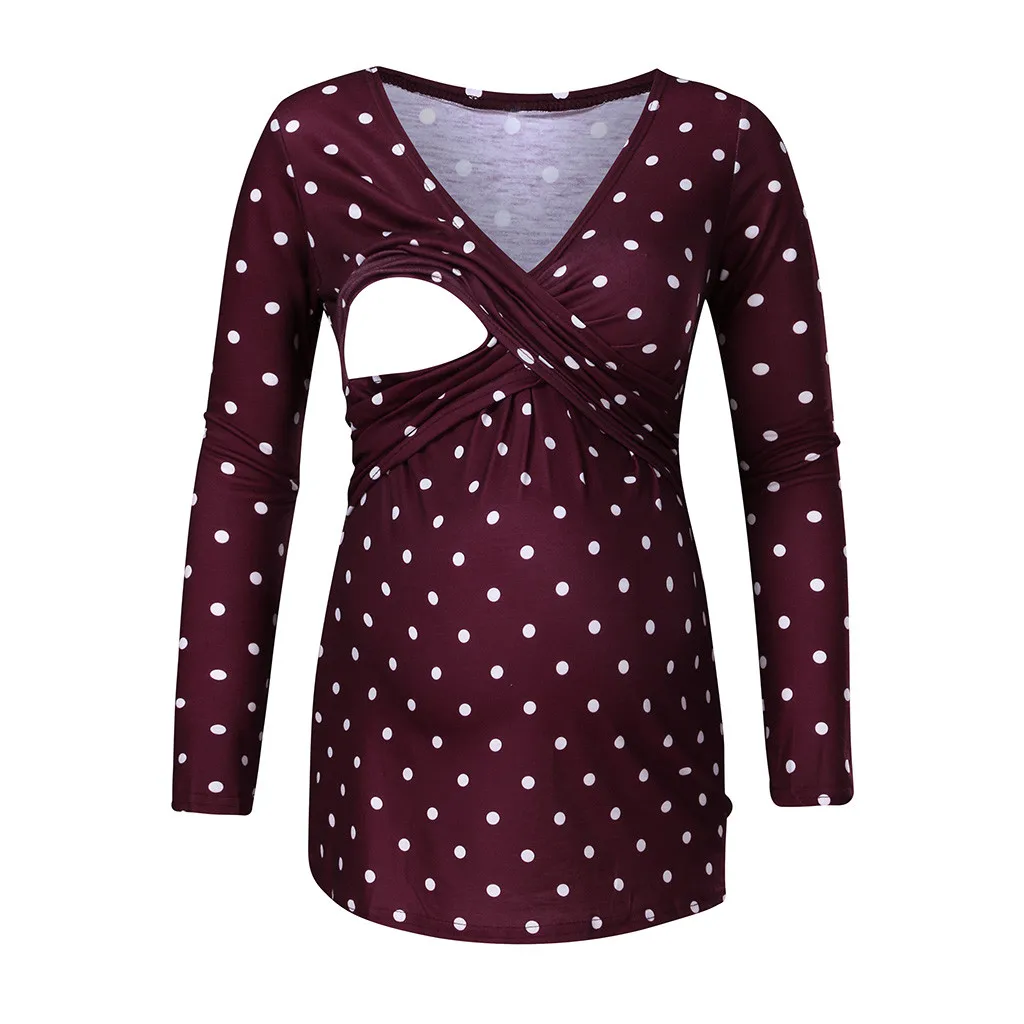 TELOTUNY Women Maternity Nursing tops Ruffles t-shirt Pregnant Long sleeve Blouse Breastfeeding Clothes Large size clothes ZA07
TELOTUNY Women Maternity Nursing tops Ruffles t-shirt Pregnant Long sleeve Blouse Breastfeeding Clothes Large size clothes ZA07