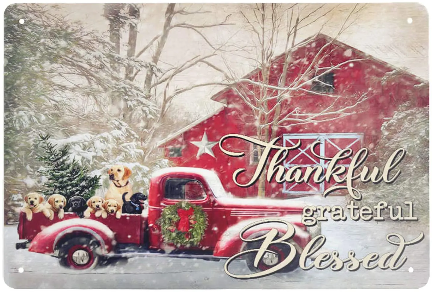 Super durable Metal Sign Labrador Retriever Dog on red Christmas Truck tin Signs Vintage bar Coffee Shop Kitchen shajing Home
Super durable Metal Sign Labrador Retriever Dog on red Christmas Truck tin Signs Vintage bar Coffee Shop Kitchen shajing Home