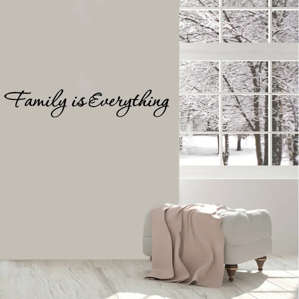 

Family Is Everything Days Quote Vinyl Removable Wallpoof Office Decal Wall Sticker For Living Room Decoration Wall Paper CX210