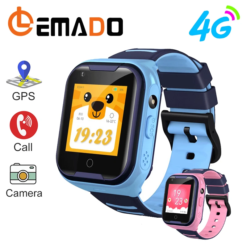 

LEMADO G4h 4G Kids Smart-Watch GPS-Wifi Remote-Monitoring Micro Chat Ip67 Waterproof Big-Battery Fast-Charge