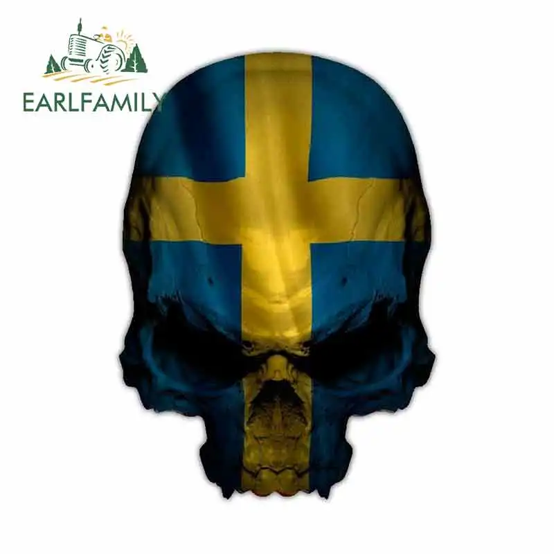 EARLFAMILY 13cm x 10.8cm For Swedish Flag Skull Deca Sweden Country Car Bumper Window Stickers Fashion Vinyl Material Stickers
EARLFAMILY 13cm x 10.8cm For Swedish Flag Skull Deca Sweden Country Car Bumper Window Stickers Fashion Vinyl Material Stickers