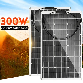 300W/150W Solar Panel 18V Semi-flexible Monocrystalline Solar Cell DIY Cable Waterproof Outdoor Connector Battery Charger
300W/150W Solar Panel 18V Semi-flexible Monocrystalline Solar Cell DIY Cable Waterproof Outdoor Connector Battery Charger
