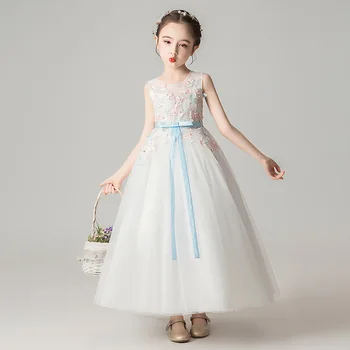 New White Flower Girls Dresses For Wedding Tulle Mash Long Girl Dress Party Christmas Dress Children Princess Costume For Kids
New White Flower Girls Dresses For Wedding Tulle Mash Long Girl Dress Party Christmas Dress Children Princess Costume For Kids