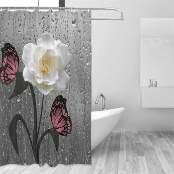 12 hooks mildew shower curtain bathroom curtain set for home decoration butterfly flower waterproof
12 hooks mildew shower curtain bathroom curtain set for home decoration butterfly flower waterproof
