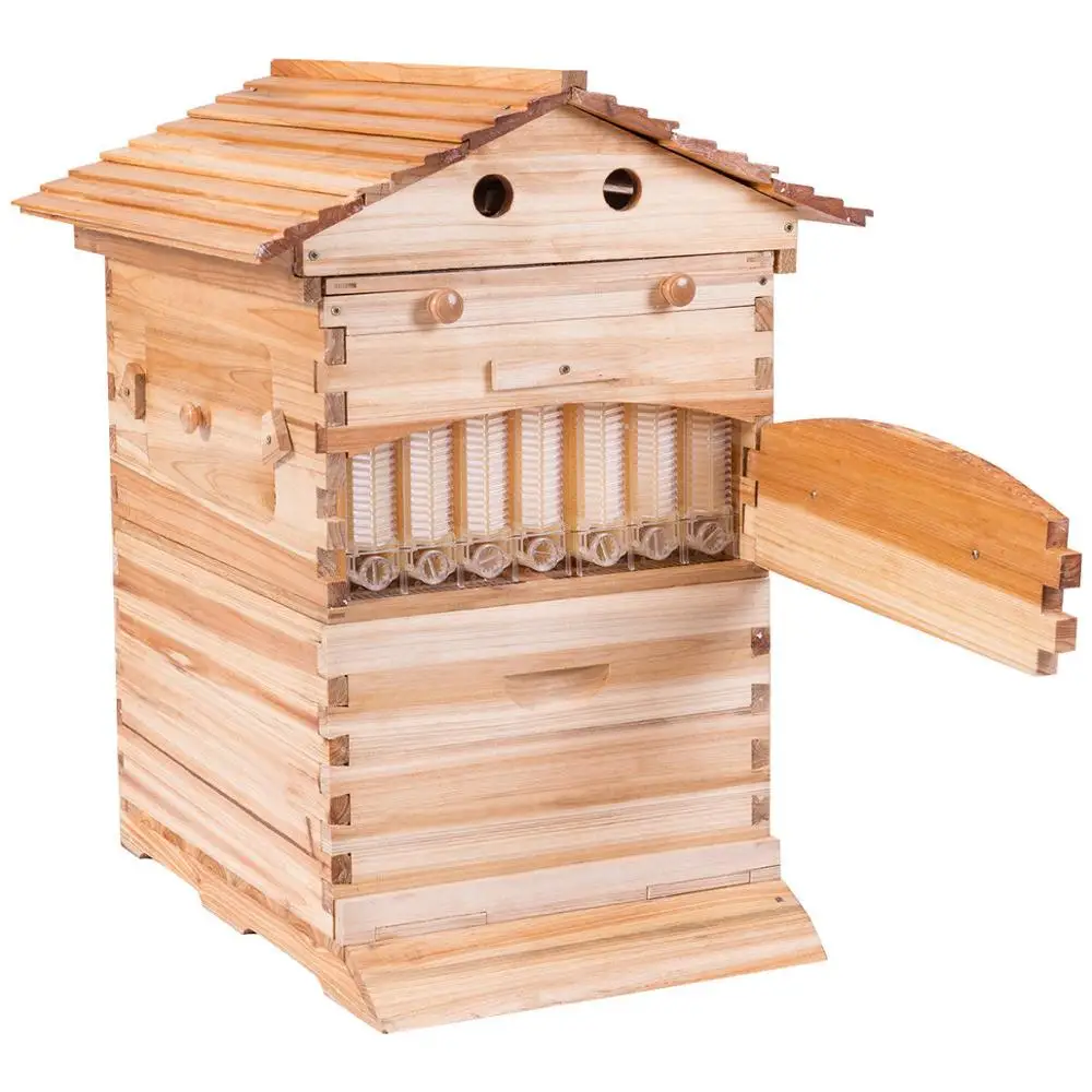Auto Flow Beehive Bee Hive Boxes with 7Pcs Auto Flow Beehive Frame Honey Out Beekeeping Tool Smart Wooden Beehive for Beekeepers
Auto Flow Beehive Bee Hive Boxes with 7Pcs Auto Flow Beehive Frame Honey Out Beekeeping Tool Smart Wooden Beehive for Beekeepers