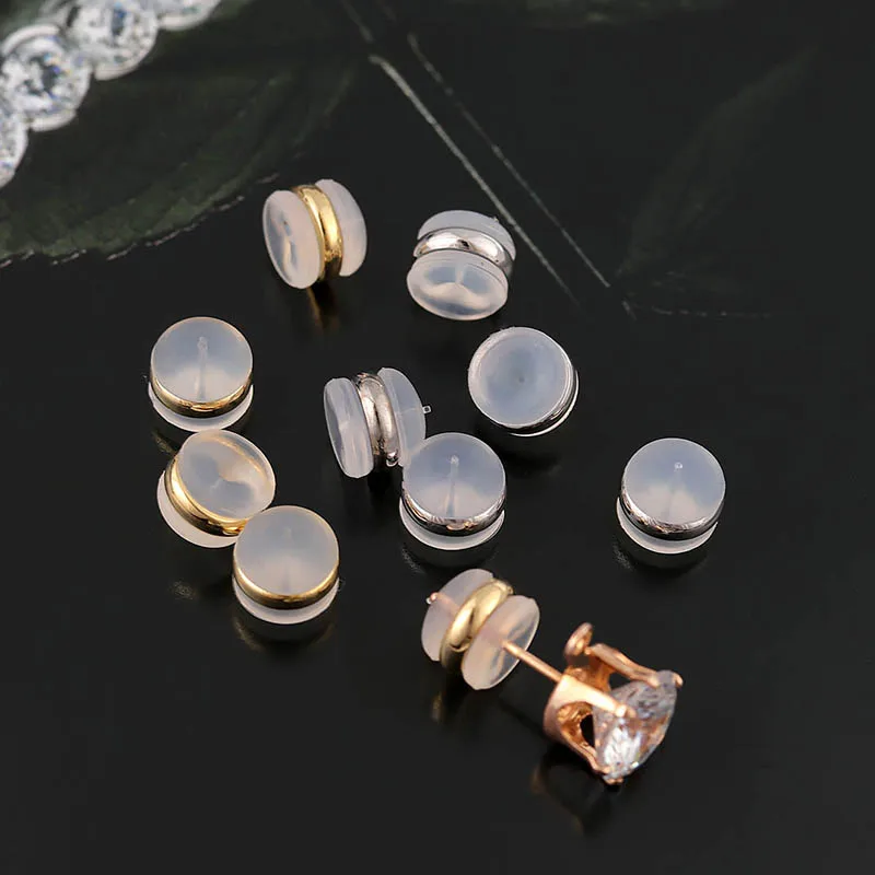 Copper Plated Rubber Earring Back Silicone Round Ear Plug Blocked Caps Earrings Back Stoppers For DIY Jewelry Findings Making
Copper Plated Rubber Earring Back Silicone Round Ear Plug Blocked Caps Earrings Back Stoppers For DIY Jewelry Findings Making
