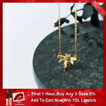 Gold Bee Pendants Necklace 925 Silver Kolye Charm Minimalism Vintage Boho Bijoux Femme Collier Necklace Women Jewelry Collane
Gold Bee Pendants Necklace 925 Silver Kolye Charm Minimalism Vintage Boho Bijoux Femme Collier Necklace Women Jewelry Collane