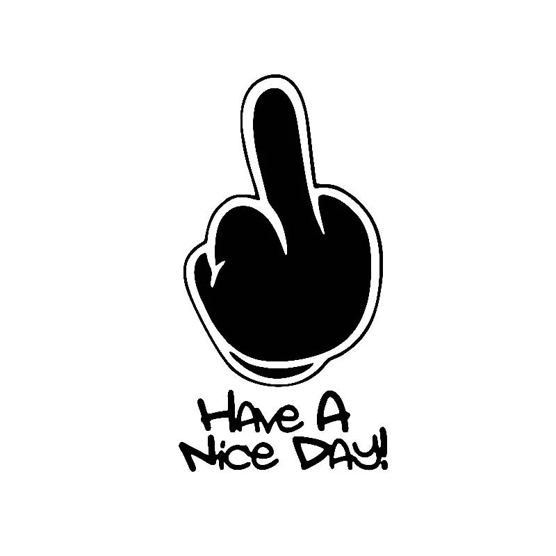 HAVe A Nice DAY ! Middle Finger Car Sticker Funny Vinyl Decal Decor Black/Silver,14cm*8cm
HAVe A Nice DAY ! Middle Finger Car Sticker Funny Vinyl Decal Decor Black/Silver,14cm*8cm