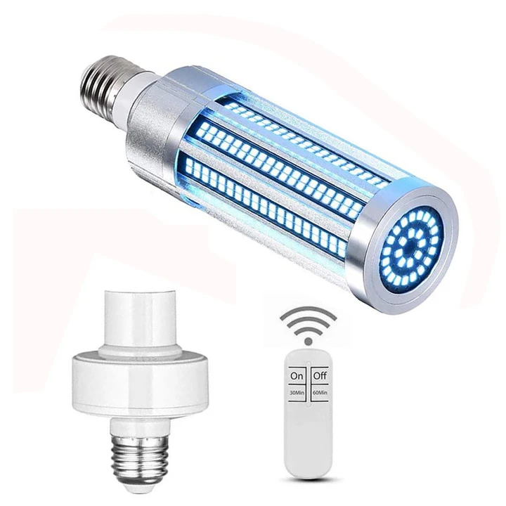 60W E27 Led UV Sterilizer Bulb 110V 220V remote Ozone UVC Ultraviolet Corn Germicidal Lamp Mite Indoor Home Disinfect sanitizer
60W E27 Led UV Sterilizer Bulb 110V 220V remote Ozone UVC Ultraviolet Corn Germicidal Lamp Mite Indoor Home Disinfect sanitizer