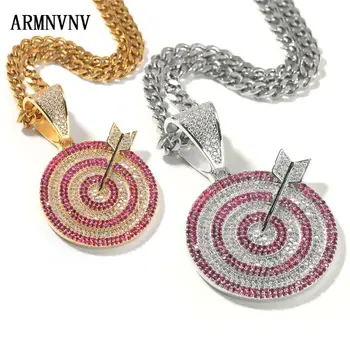 ARMNVNV Zircon Arrow Target Center Necklace Hip Hop Full Iced Out Cubic Zirconia gold sliver CZ Stone Pendant Necklaces 
ARMNVNV Zircon Arrow Target Center Necklace Hip Hop Full Iced Out Cubic Zirconia gold sliver CZ Stone Pendant Necklaces