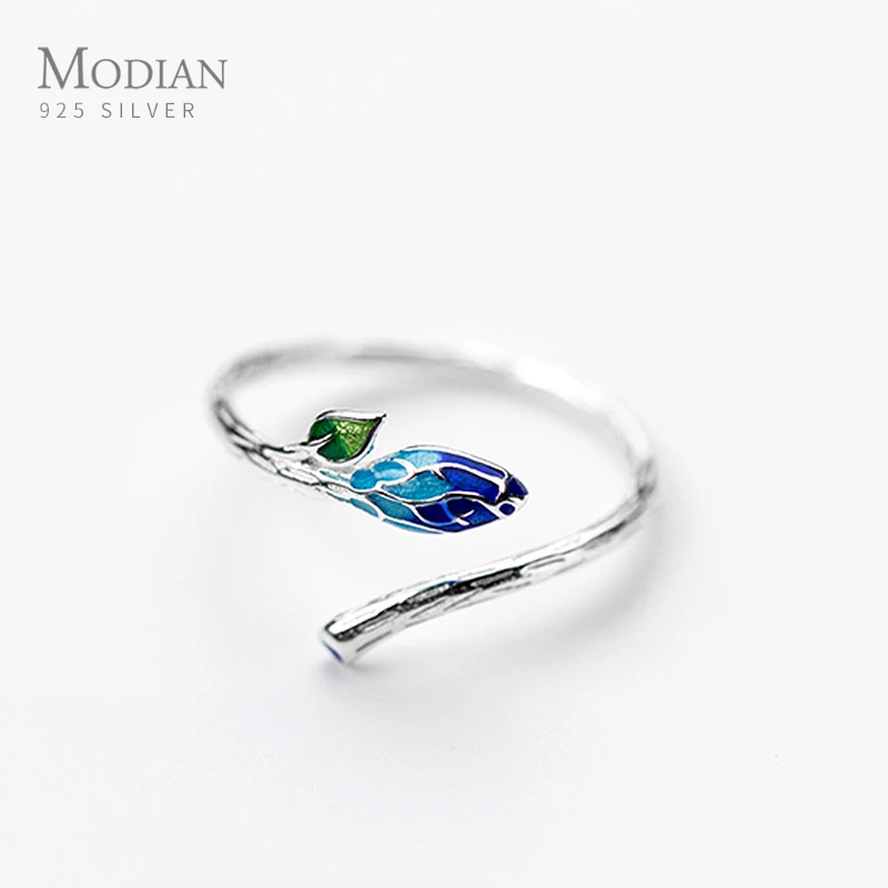 Modian Fashion Colorful Enamel Leaves Ring for Women Real 925 Sterling Silver Open Adjustable Finger Branches Rings Fine Jewelry
Modian Fashion Colorful Enamel Leaves Ring for Women Real 925 Sterling Silver Open Adjustable Finger Branches Rings Fine Jewelry