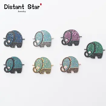 Diy Animal Elephant Copper Zircon Jewelry Connector Bracelet Necklace Connector Jewelry Making Micro Pave CZ Connector
Diy Animal Elephant Copper Zircon Jewelry Connector Bracelet Necklace Connector Jewelry Making Micro Pave CZ Connector
