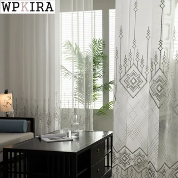 Curtain Kitchen Embroidery Geometric Sheer Living Room Modern Bedroom Tulle Voile Drape Window Blinds Custom Made Z212#40
Curtain Kitchen Embroidery Geometric Sheer Living Room Modern Bedroom Tulle Voile Drape Window Blinds Custom Made Z212#40
