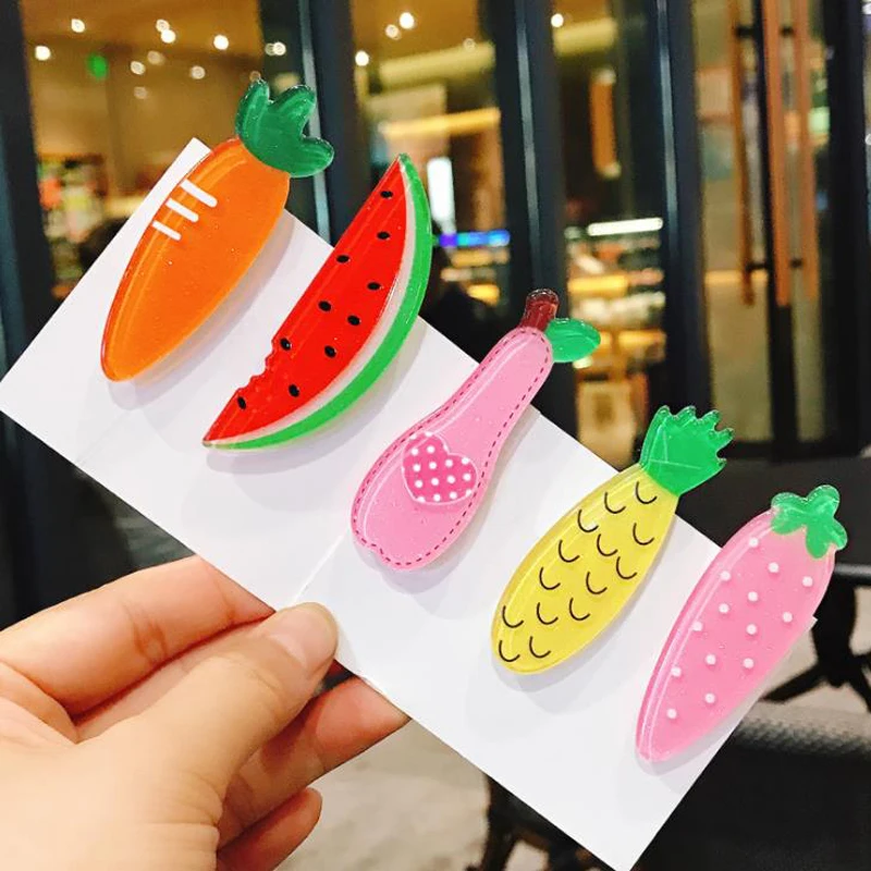 New Women Girls Cartoon Fruit Hairpins Headwear Acrylic Candy Color Barrettes Pineapple Watermelon Hair Clips Hair Accessories
New Women Girls Cartoon Fruit Hairpins Headwear Acrylic Candy Color Barrettes Pineapple Watermelon Hair Clips Hair Accessories
