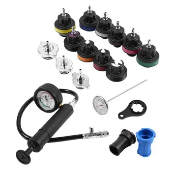 18pcs Water Tank Leak Detector Car Cooling System Tester Kit with Pressure Testing Hand Pump With Gauge for Car Repair Tools
18pcs Water Tank Leak Detector Car Cooling System Tester Kit with Pressure Testing Hand Pump With Gauge for Car Repair Tools
