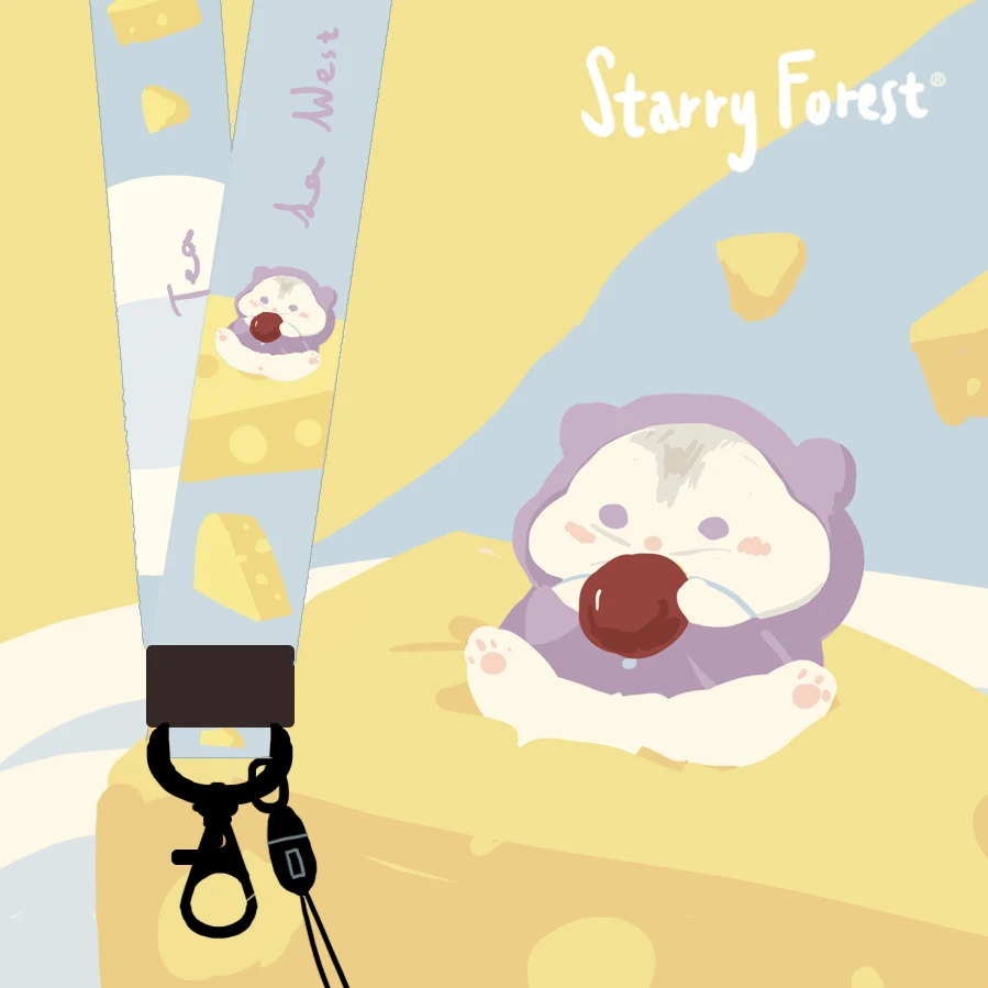STARRY FOREST Mouse on the cheese cute mobile phone straps neck wristband identification strap for girl
STARRY FOREST Mouse on the cheese cute mobile phone straps neck wristband identification strap for girl