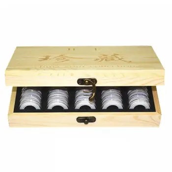 20/30/50/100 Coin Capsules Round Coin Storage Boxes Wooden Box Commemorative Coin Collection Box Vitrine Pour Collection
20/30/50/100 Coin Capsules Round Coin Storage Boxes Wooden Box Commemorative Coin Collection Box Vitrine Pour Collection