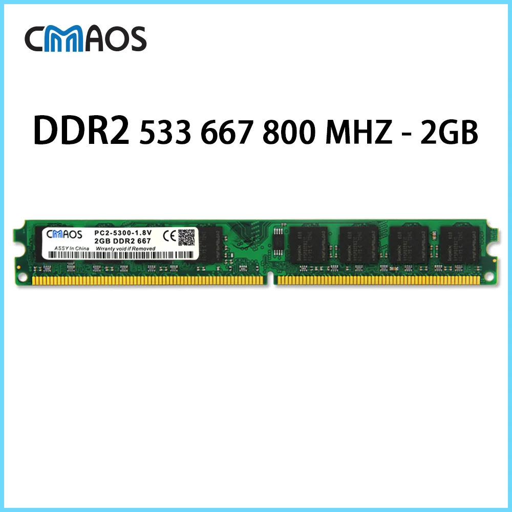 Cmaos DDR2 2GB Desktop Ram DDR 2 800 667 533mhz Memory PC2-5300 PC2-6400 Computer dimm sdram Ram 800 2G PC Ram Memoria
Cmaos DDR2 2GB Desktop Ram DDR 2 800 667 533mhz Memory PC2-5300 PC2-6400 Computer dimm sdram Ram 800 2G PC Ram Memoria