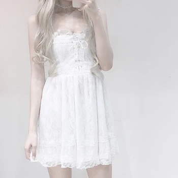 New Summer Lolita Dress Female White Lace Kawaii Skirt Japanese Lolita Sling Dress Tea Party Costumes For Women VO730
New Summer Lolita Dress Female White Lace Kawaii Skirt Japanese Lolita Sling Dress Tea Party Costumes For Women VO730