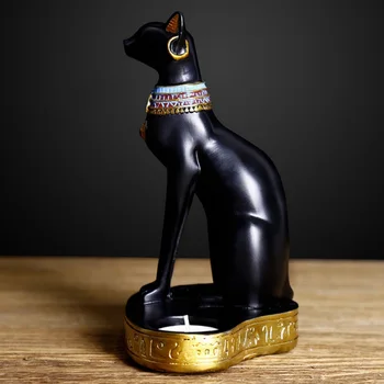 Resin Figurine Statue Egyptian Cat Candlestick Vintage Cat Goddess Bastet Statue Home Decoration Supplies 2
Resin Figurine Statue Egyptian Cat Candlestick Vintage Cat Goddess Bastet Statue Home Decoration Supplies 2