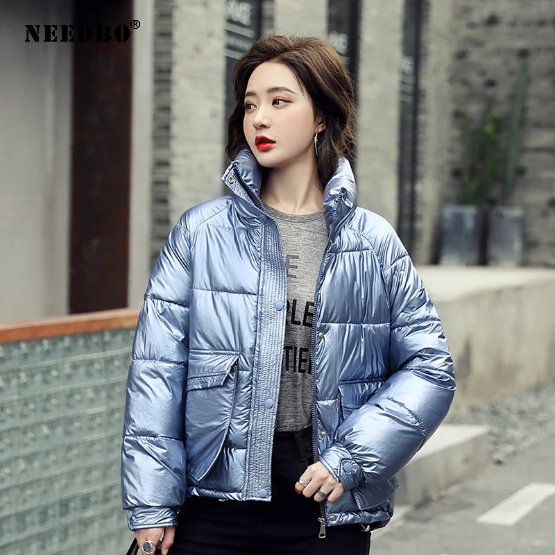 

Winter Jacket Women 2020 Parka Puffer Jacket Women Winter Coat Casual Warm Glossy Standard Collar Cotton Casaco Outwear