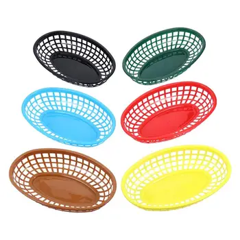 6pcs Plastic Platter Oval Food Baskets For Fries Burgers Hot Dog Cake Hamburger Picnic Plate Restaurant Supply(Random Color)
6pcs Plastic Platter Oval Food Baskets For Fries Burgers Hot Dog Cake Hamburger Picnic Plate Restaurant Supply(Random Color)