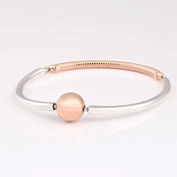 100% 925 Sterling Silver Pan Bracelet Round Classic Rose Gold Three Link Pan Bracelet Fit European Charm Bracelets Women Jewelry
100% 925 Sterling Silver Pan Bracelet Round Classic Rose Gold Three Link Pan Bracelet Fit European Charm Bracelets Women Jewelry