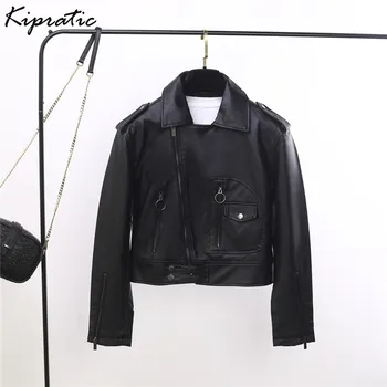 Autumn New Motorcycle Jacket PU Women Double Buckle Short Slim Faux Leather Jacket Soft Female Black Coat Lady Outwear
Autumn New Motorcycle Jacket PU Women Double Buckle Short Slim Faux Leather Jacket Soft Female Black Coat Lady Outwear