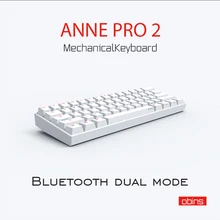 Gaming Keyboard Brown Switch Bluetooth-Gateron Anne Pro2 Portable Wireless Detachable-Cable