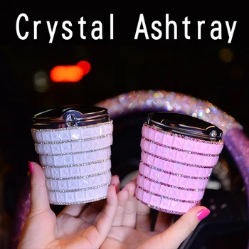 Crystal Car Ashtray Truck Auto Office Cigarette Ashtray Patchwork Crystal Diamond Ashtray With Led Light Car-styling Women
Crystal Car Ashtray Truck Auto Office Cigarette Ashtray Patchwork Crystal Diamond Ashtray With Led Light Car-styling Women