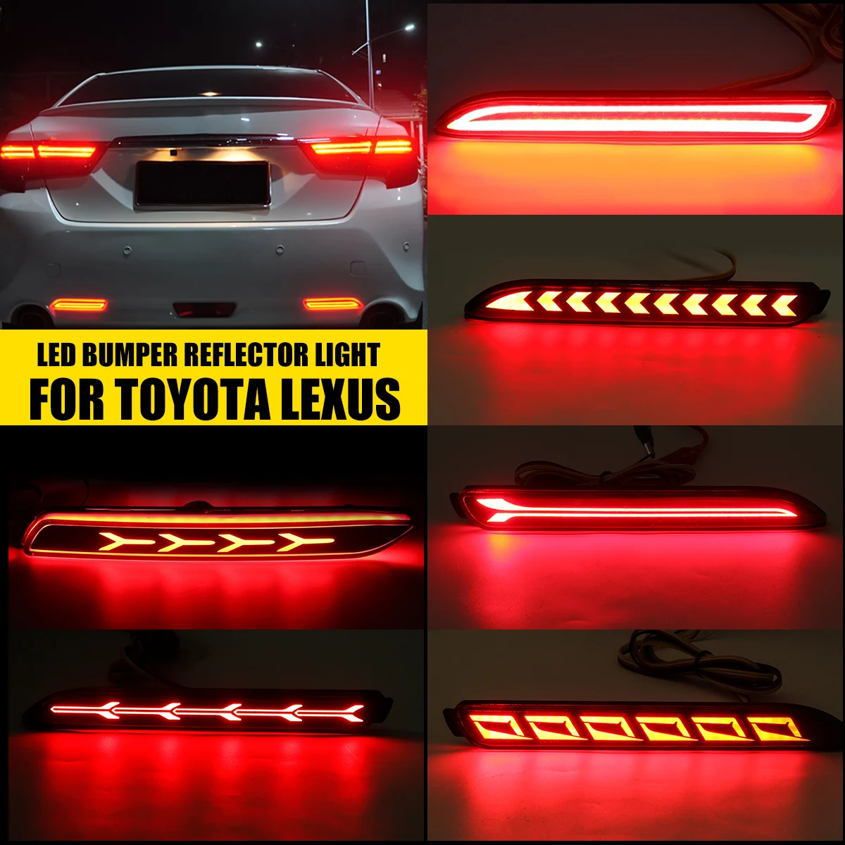 Автомобильный отражатель светильник него бампера для Toyota Camry Matrix Sienna Venza Avalon for Lexus