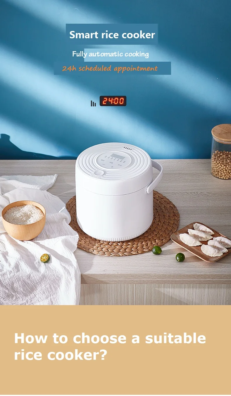 Intelligent Mini Rice Cooker Multi-Function Household Appointment Time 2L New Small Rice Cooker Delivery Steamer
Intelligent Mini Rice Cooker Multi-Function Household Appointment Time 2L New Small Rice Cooker Delivery Steamer