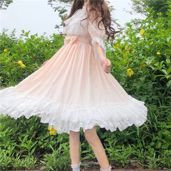 Japanese Women Sweet Lolita Dresses Girls Victorian Vintage Cute Bow Lace Princess Lolita Tea Party Jsk Dress Cosplay Costumes
Japanese Women Sweet Lolita Dresses Girls Victorian Vintage Cute Bow Lace Princess Lolita Tea Party Jsk Dress Cosplay Costumes