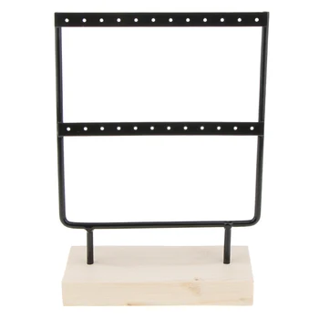 Wooden Earrings Holder 2 Layer 24 Holes Large Capacity Jewelry Display Stand Jewelry NIN668 
Wooden Earrings Holder 2 Layer 24 Holes Large Capacity Jewelry Display Stand Jewelry NIN668