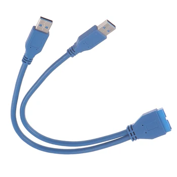 Dual 2 Port USB 3.0 Type A Male to 20 Pin Motherboard Header Male Cable Cord Adapter USB Extension cable
Dual 2 Port USB 3.0 Type A Male to 20 Pin Motherboard Header Male Cable Cord Adapter USB Extension cable