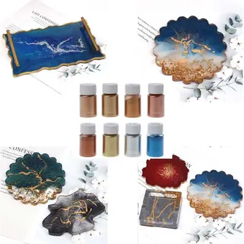 8 Colors Copper Metallic Powder Jewelescent Metal Mica Pearl Resin Pigment Kit F3MF 
8 Colors Copper Metallic Powder Jewelescent Metal Mica Pearl Resin Pigment Kit F3MF