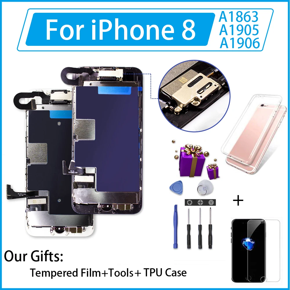 Мобильный телефон в сборе ЖК дисплей для iPhone 8 Plus полный набор 3D сенсорный экран