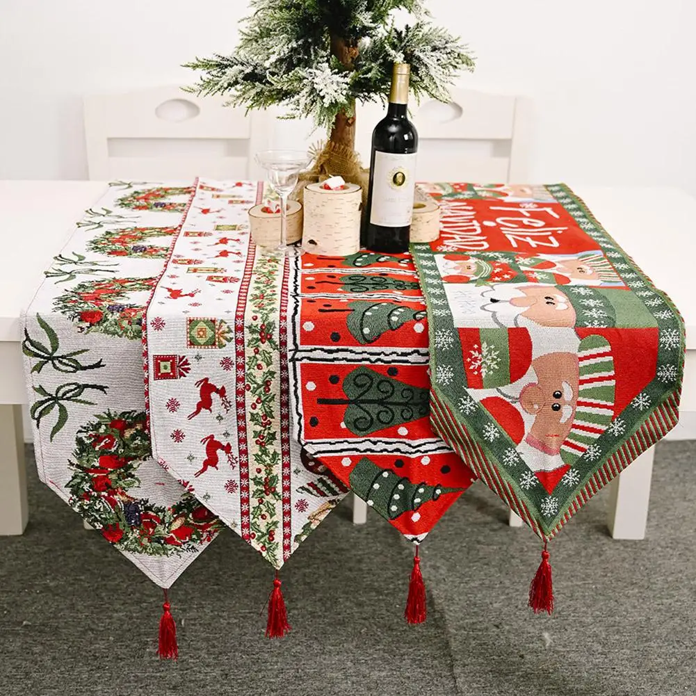 Christmas Decoration Knitted Fabric Creative Colorful Table Runner Tablecloth Table Protection, Christmas Decoration, Lovely Des
Christmas Decoration Knitted Fabric Creative Colorful Table Runner Tablecloth Table Protection, Christmas Decoration, Lovely Des