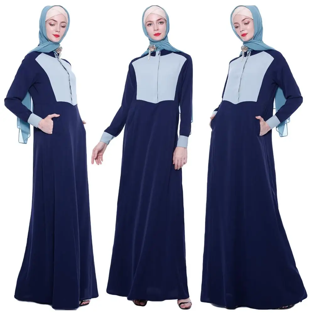 Фото Elegant 2019 New Abaya Women Muslim Shirt Maxi Dress Islamic Patchwork Kaftan Vintage Jilbab Robe Gown Arab Cocktail Party  | Islamic Clothing (4000096368027)