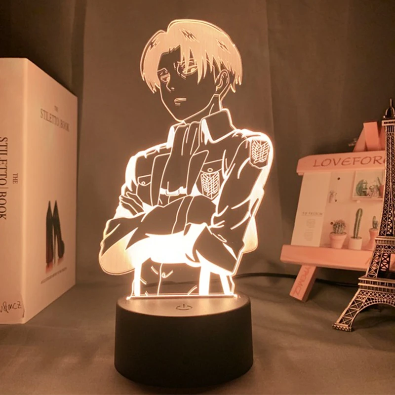 Anime Attack on Titan Acrylic 3d Led Lamp for Home Room Decor Light Cool Kid Child Gift Captain Levi Ackerman Figure Night Light
Anime Attack on Titan Acrylic 3d Led Lamp for Home Room Decor Light Cool Kid Child Gift Captain Levi Ackerman Figure Night Light