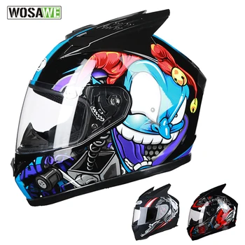 WOSAWE 2020 New Motorcycle Full Helmet Breathable Shockproof Visor motocross Helmet Shell Removable Reflective Scooter Helmet
WOSAWE 2020 New Motorcycle Full Helmet Breathable Shockproof Visor motocross Helmet Shell Removable Reflective Scooter Helmet