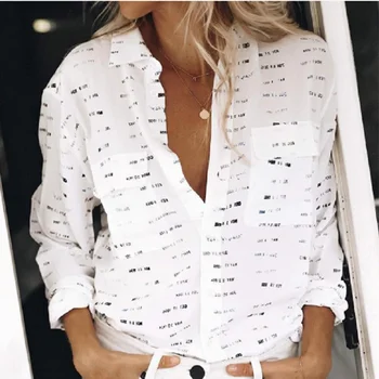 Printed Casual Blouse Women Top Long Sleeve Turn Down Collar Pockets Blouses Female 2020 New Spring Summer Fashion Tops Ladies 
Printed Casual Blouse Women Top Long Sleeve Turn Down Collar Pockets Blouses Female 2020 New Spring Summer Fashion Tops Ladies