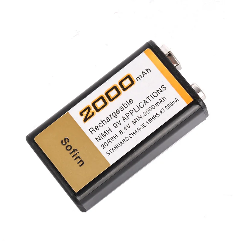 New 9v 2000mAh NiMH rechargeable 9V NiMH battery for wireless microphone toy car remote control
New 9v 2000mAh NiMH rechargeable 9V NiMH battery for wireless microphone toy car remote control
