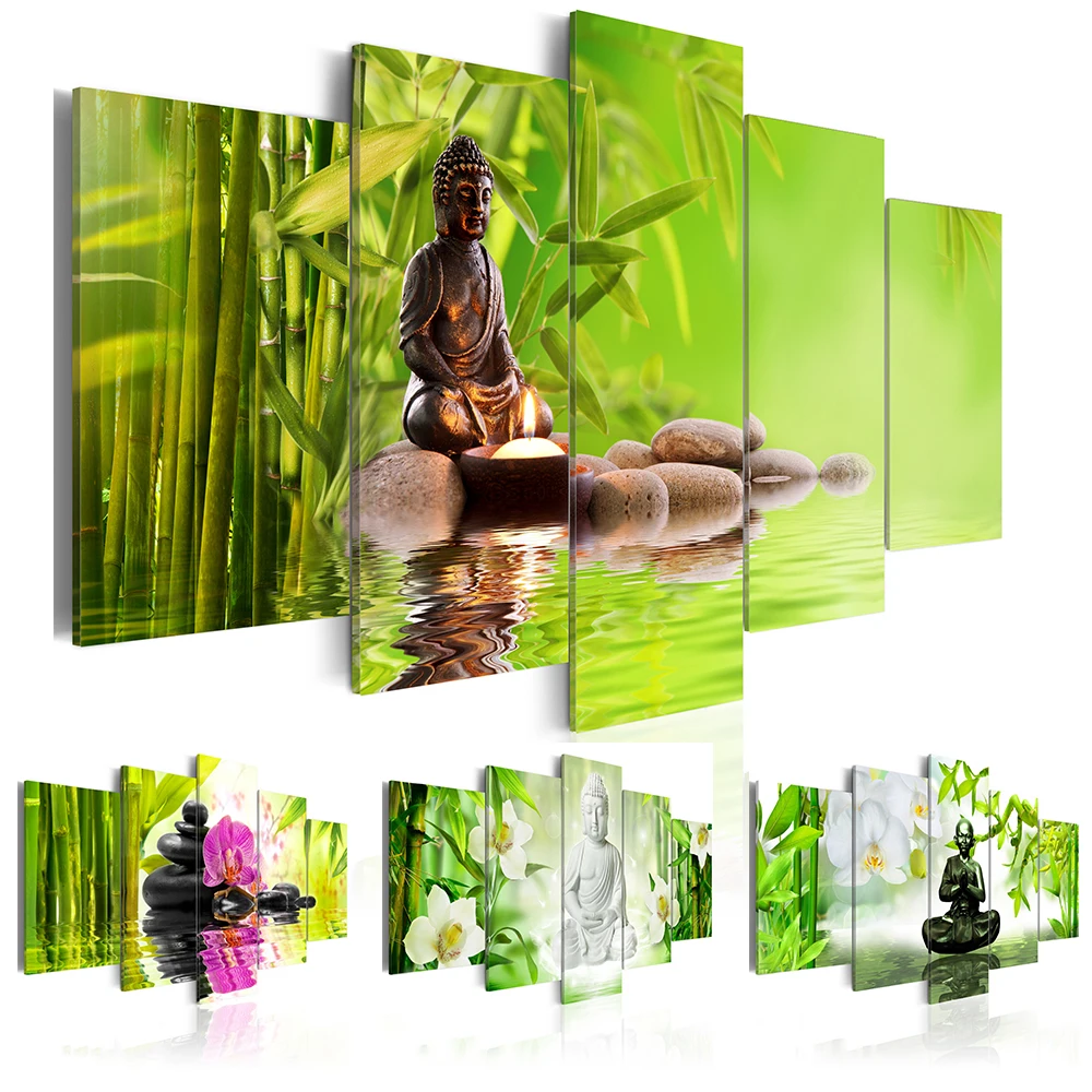 Unframed 5Pcs Buddha Spa Stone Bamboo Orchid Modular Canvas HD Posters Wall Art Pictures HD Paintings for Living Room Home Decor
Unframed 5Pcs Buddha Spa Stone Bamboo Orchid Modular Canvas HD Posters Wall Art Pictures HD Paintings for Living Room Home Decor