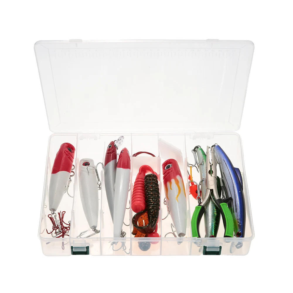 Fishing Accessories 1 Box Fishing Lure Sets Fishing Plier Popper Minnow Worm Jig Hook Steel Thread Rolling Swivels
Fishing Accessories 1 Box Fishing Lure Sets Fishing Plier Popper Minnow Worm Jig Hook Steel Thread Rolling Swivels